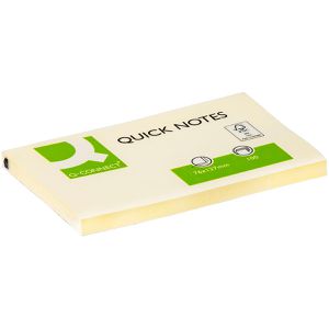 Q-Connect Haftnotizen KF10503, gelb, 76 x 127mm, selbstklebend, 100 Blatt
