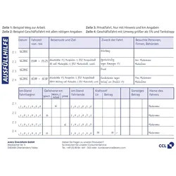 Avery, Formular, Fahrtenbuch