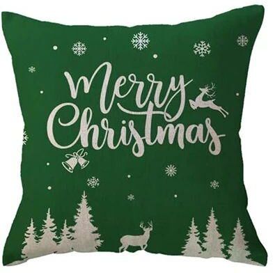 Uplift Treasures Green Christmas Snowflake Decorative Pillow Cover c 19.69 19.69 In