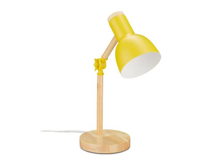 Relaxdays Schreibtischlampe Holz verstellbar