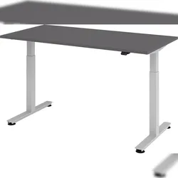 bümö elektrisch höhenverstellbarer Schreibtisch graphit 160x80 cm - Schreibtisch höhenverstellbar elektrisch, elektrischer Schreibtisch & Gaming