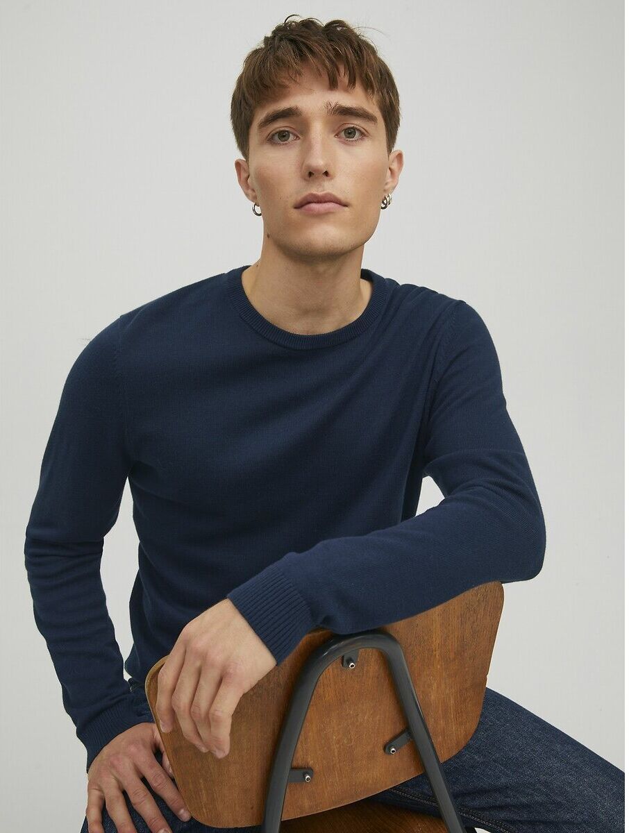 JACK & JONES Pull col rond en fine maille