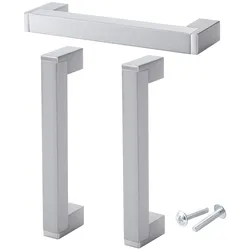 ID Dinkel 10 x EDELSTAHL Möbelgriffe 192mm Lochabstand 15mm Möbelgriffe QUAD Griffe für Küchenschränke Möbel