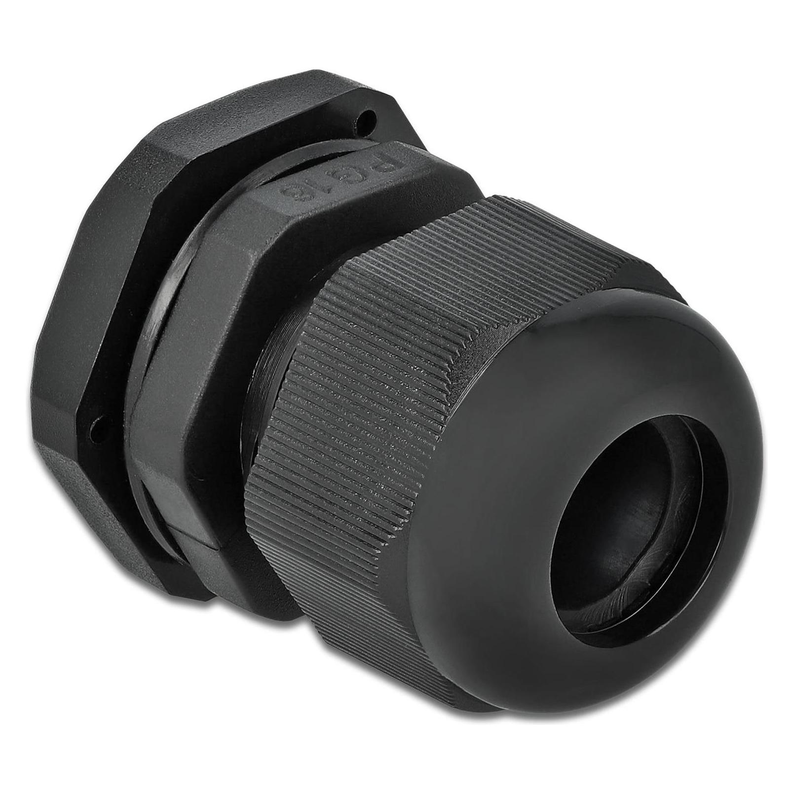 Delock Kabelverschraubung PG16, 27mm, 10 Stück, Schwarz (60218)