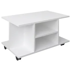 Couchtisch Findula Weiß 6 Fächer