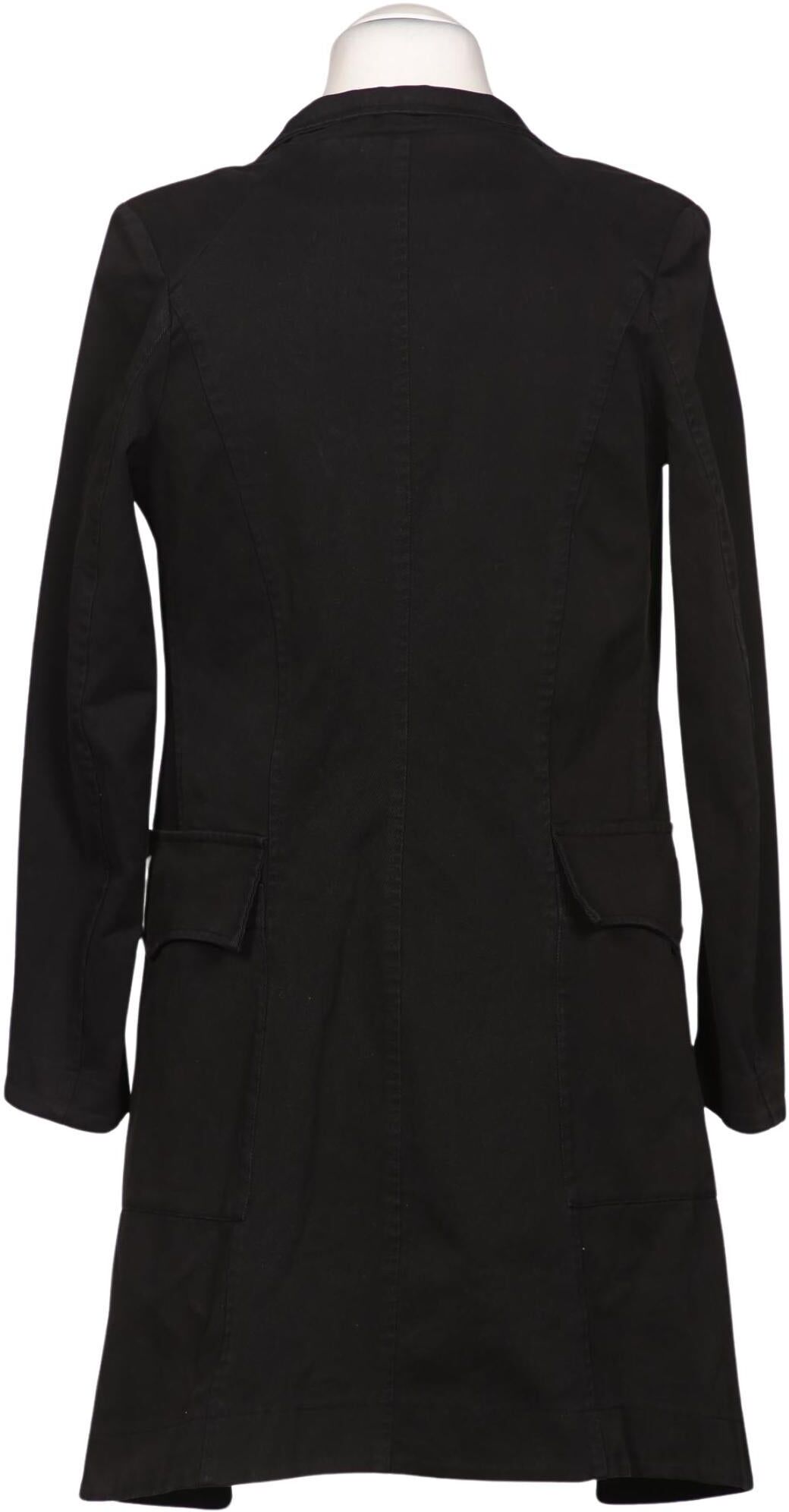Costume National Damen Mantel, Schwarz, Gr. M, Elasthan / Baumwolle - Second Hand