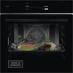 AEG TP9SB83ZAB, Einbaubackofen (Einbaugerät, 70 l, 595 mm breit), Serie 9000 mit SteamPro und Sous Vide
