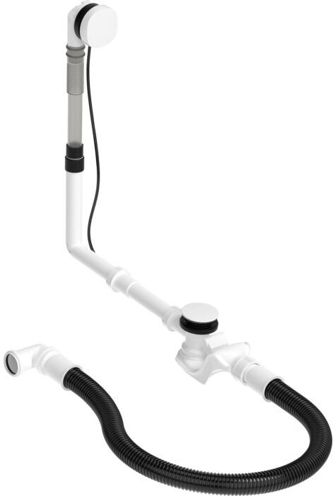 Duravit Quadroval Ab-/Überlaufgarnitur 792218000000000 d= 5,2cm, Bowdenzuglänge 70cm, weiß