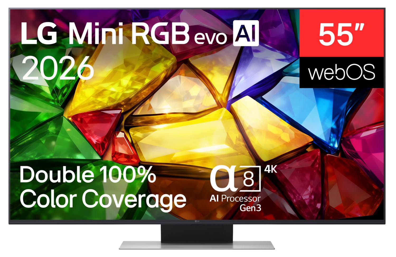 LG 55MRGB88B9B, 139,7 cm (55"), 3840 x 2160 Pixel, RGB-Mini LED, Smart-TV, WLAN, Schwarz