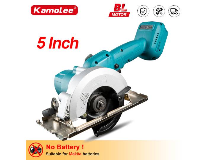 Kamolee-Scie circulaire électrique sans balais, 5 pouces, compatible avec Makita, batterie 18V, pour le bricolage à domicile