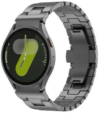 Everyday Crate Samsung Galaxy Watch 7 6 5 4 Stainless Steel Watch Band H Shape Quick Release Watch Strap grey