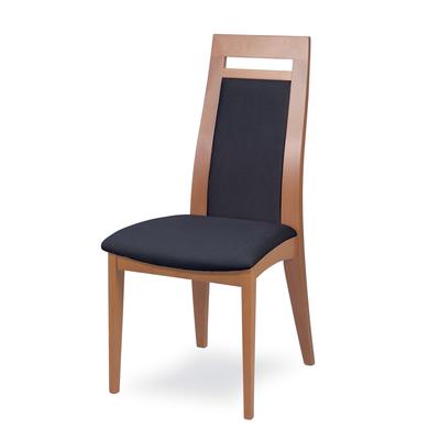 Esszimmerstuhl HOME AFFAIRE "CLIO", buche, schwarzgrau, buche natur, B:48cm H:101cm T:58cm, Massivholz, Stühle, Stuhl mit wasserabweisender Stoff