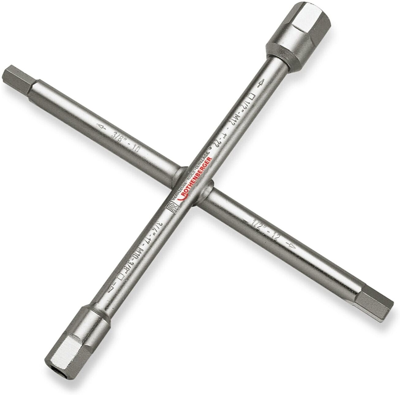 Rothenberger Sanitär-Kreuzschlüssel, 3/8-1", 10fach-Funktion (351043)