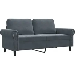 vidaXL 2-Sitzer-Sofa Dunkelgrau 140 cm Samt