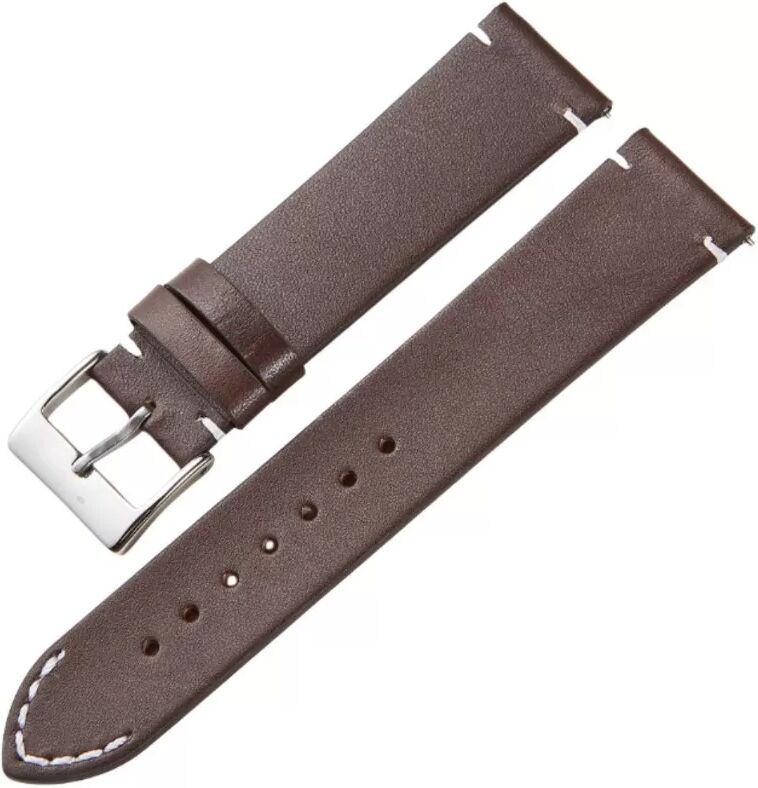 INF Schnellverschluss Top-Narbenleder Uhrenarmband Kompatibel mit Huawei - Schlank & Weich Braun 22 mm