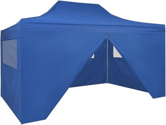 Faltzelt - Wasserfest und UV-beständig - 3 x 4,5 m - Blau