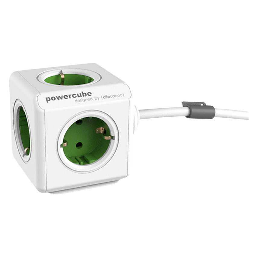 Allocacoc PowerCube Extended inkl. 1,5 m Kabel Type F (CEE 7/3, 1.50 m) (1306GN/DEEXPC)