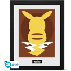 GB Eye, Bilder, POKEMON - Framed print Pikachu Silhouette 25 30x40 x2 (30 x 40 cm)