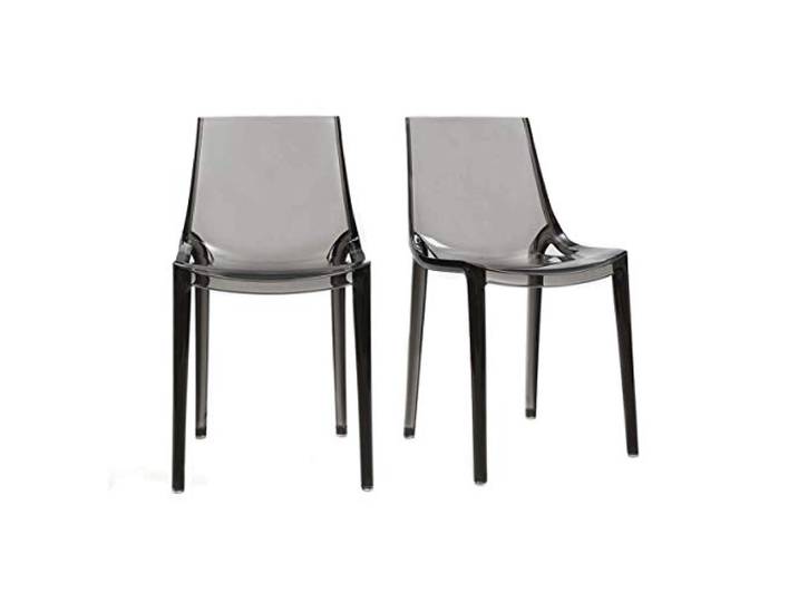 Miliboo 2er-Set Design-Stühle Rauchgrau YZEL