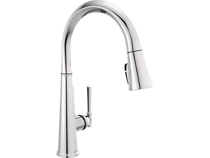 Delta Faucet Emmeline Einhand-Küchenarmatur mit herausziehbarer Brause, ShieldSpray-Technologie und magnetischem Docking Spraykopf, Lumicoat Chrome 9182-PR-DST