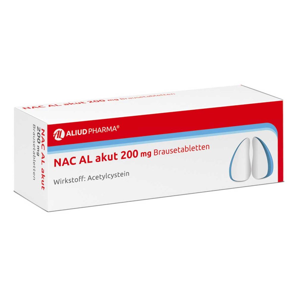 ALIUD Pharma GmbH NAC AL akut 200 mg Brausetabletten bei Husten (Schleimlöser) 00724778