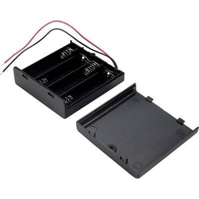 TRU COMPONENTS SBH341-1A Batteriehalter 4x Mignon (AA) Kabel