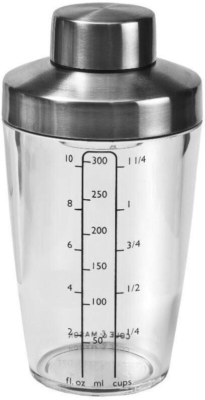 Dressing Shaker COLE & MASON "Edelstahl", transparent, B:8,3cm H:16cm T:8,3cm, Kunststoff, Shaker, Dressing Shaker transparent Einheitsgröße