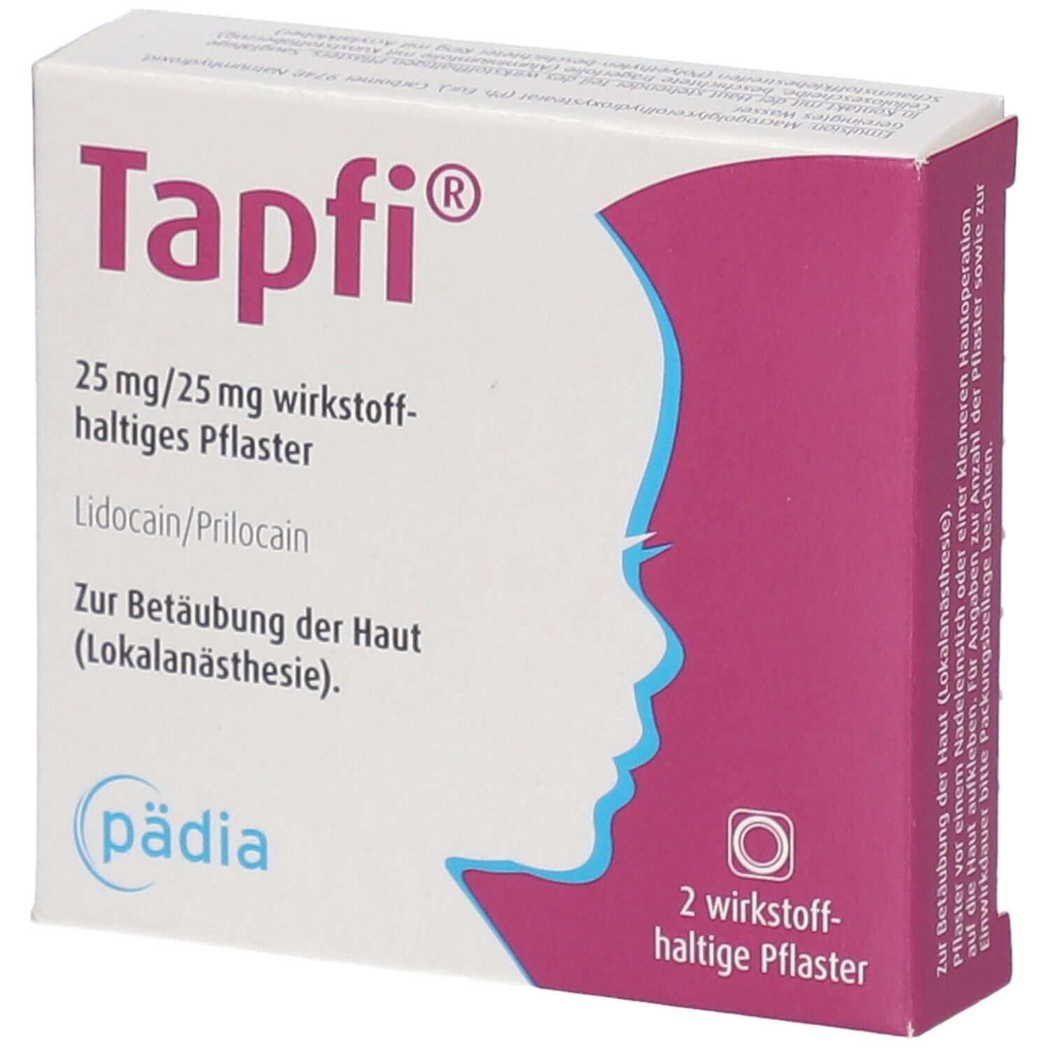Tapfi 25 mg/25 mg wirkstoffhaltiges Pflaster 2 St