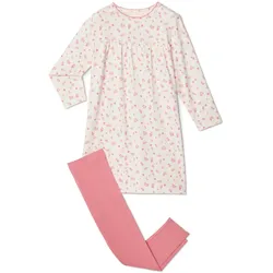 Tchibo - Kinder-Nachthemd mit Leggings - Mädchen - Gr. 98/104 - dunkelrosa/print