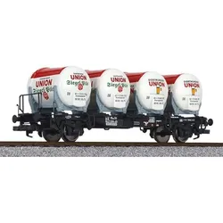 Liliput - Behältertragwagen BTMs 55 mit 4 Behältern Ddikr 624, DB, Ep.IV