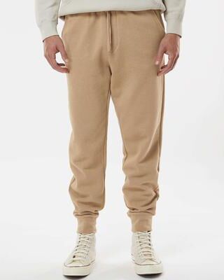 Independent Trading Co. IND20PNT Men's Midweight Fleece Sweatpants in Sandstone size Large   Cotton/Polyester Blend