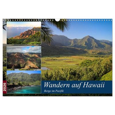 Wandern auf Hawaii - Berge im Pazifik (Wandkalender 2026 DIN A3 quer), CALVENDO Monatskalender