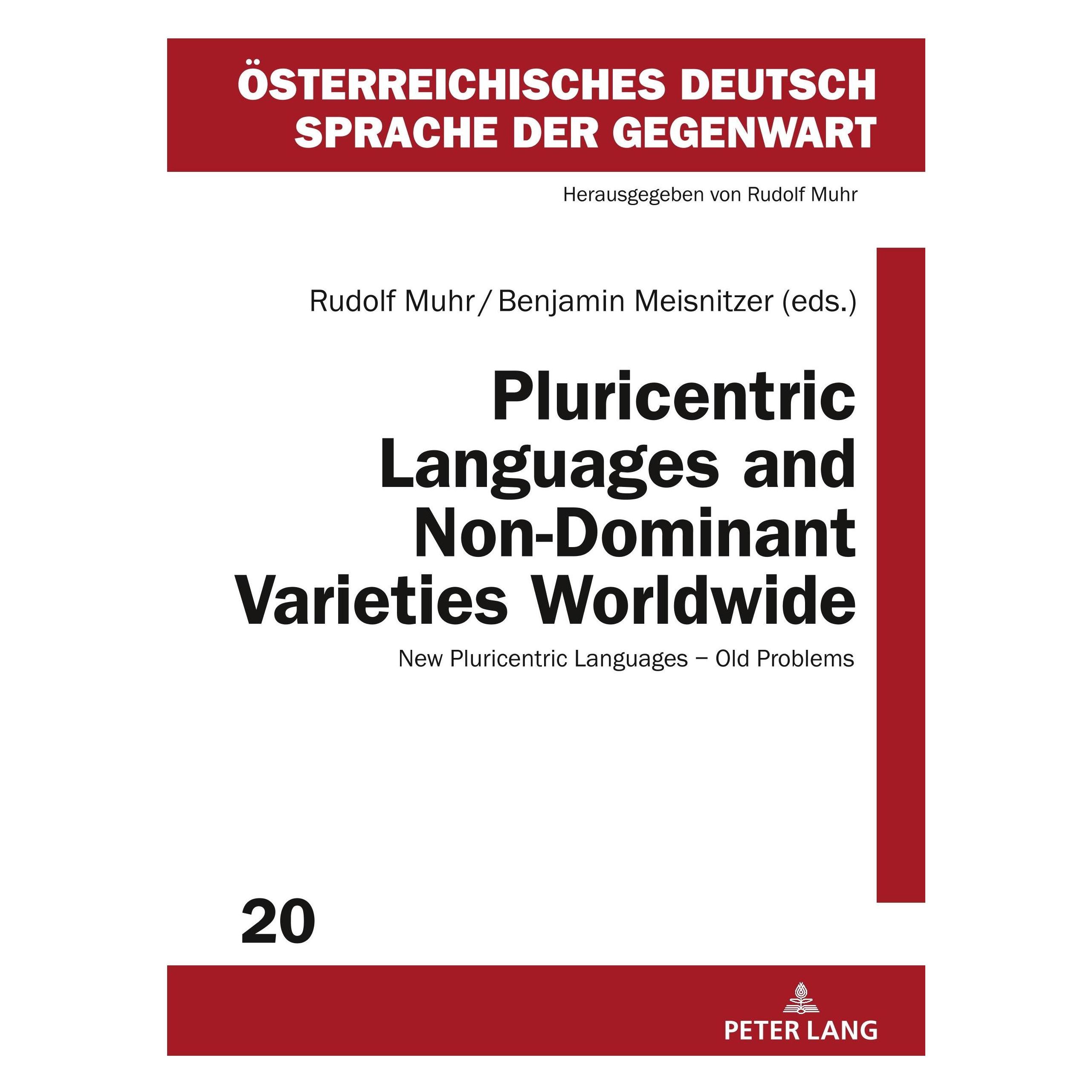 Peter Lang Pluricentric Languages and Non-Dominant Varieties Worldwide (Englisch, Hardcover, Benjamin Meisnitzer, Rudolf Muhr) (33497669)