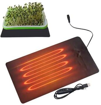 Uplifted Finds USB Plant Heat Mat Indoor Heating Pad For Plants And Reptiles 33 X 18 Cm