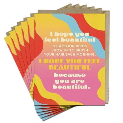 6-Pack Em & Friends Feel Beautiful Greeting Cards, Taschenbuch von Em & Friends, Knock Knock, 978-1-64246-558-7