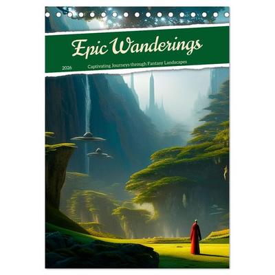 Epic Wanderings (Desk Calendar 2026 DIN A5 portrait), CALVENDO 12 Month DeskCalendar