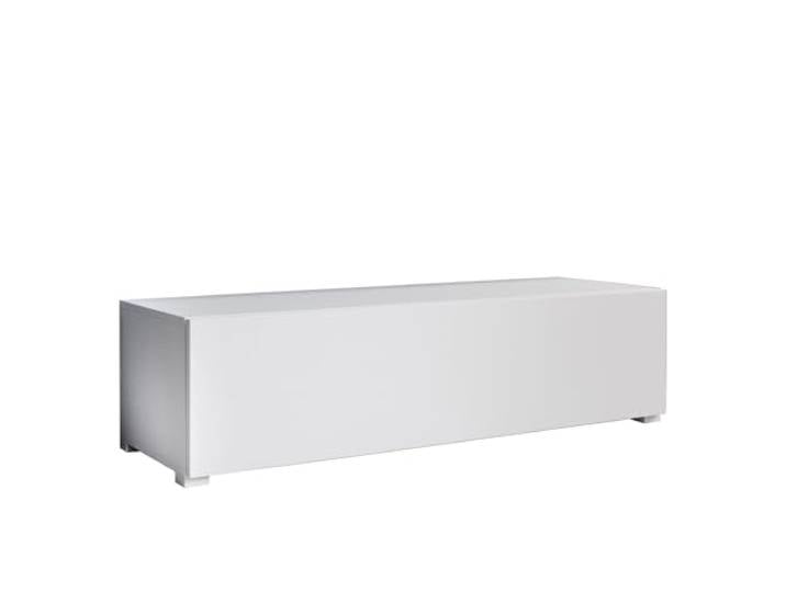 MB Muebles Bonitos TV-Lowboard Aitana M1 Weiß 120x40x30 cm Mit Füßen, TV-Lowboard, 1 Tür 2 Fächer, Fernsehschrank für moderne Wohnzimmer