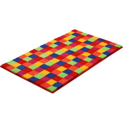 Badematte GRUND "Jocylin", bunt (multicolor), H:20mm, Polyacryl, Badematten, Badematte, weiche Badematte im Schachbrettmuster