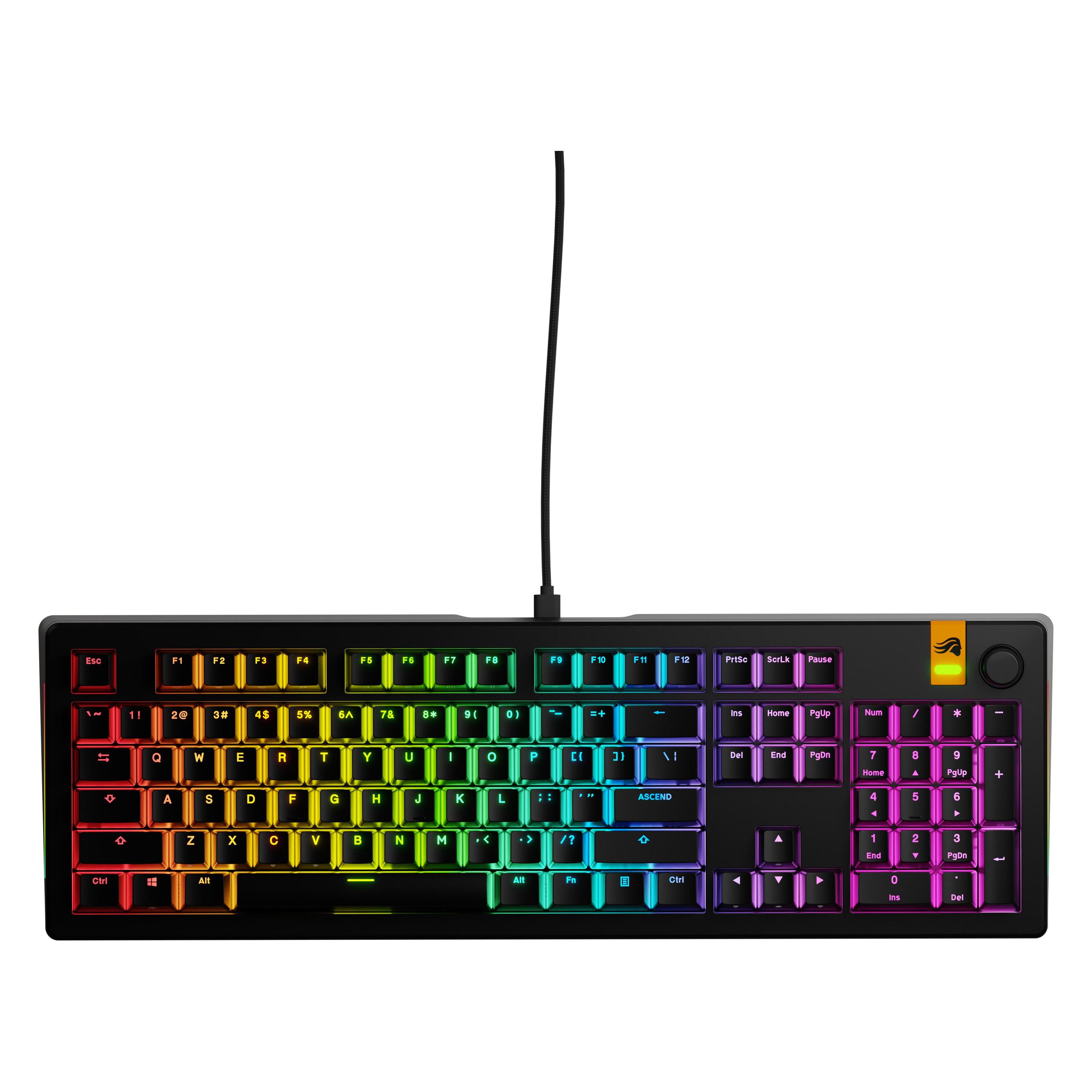Glorious GMMK 3 HE 100 % Custom Gaming-Tastatur - Pre-Built, ANSI (US), Fox HE Switches, schwarz (US, Kabelgebunden) (GLO-KB-GMMK3-100-PB-HE-W-BLK-US)