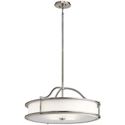 Pendelleuchte Deckenlampe Hängeleuchte Stahl D 61cm 4 Flammig Esszimmerleuchte