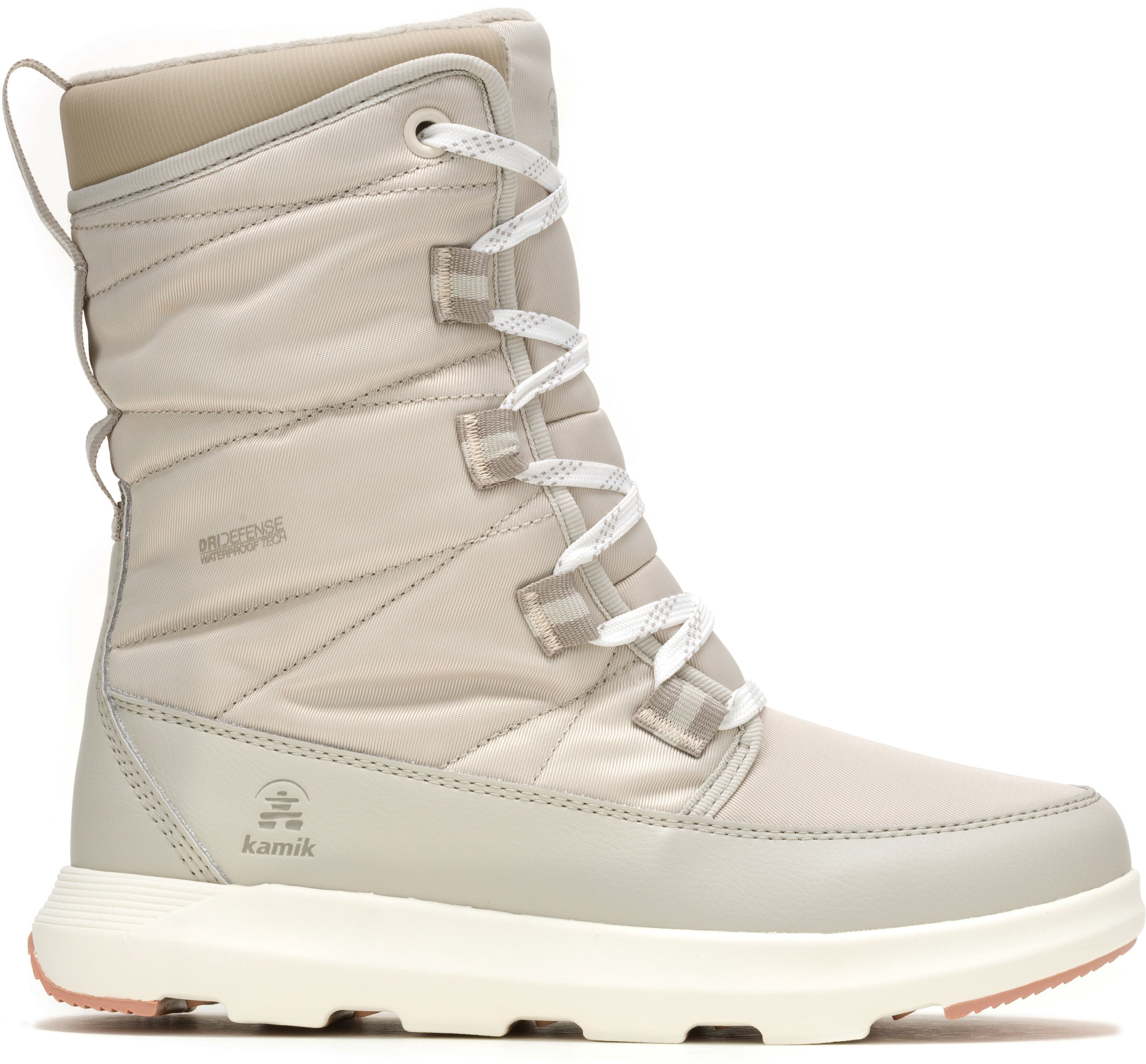 Snowboots KAMIK "LEAMID", Damen, Gr. 38, beige (light taupe, taupe pale), Synthetik, Schuhe Snowboots light taupe, taupe pale 38
