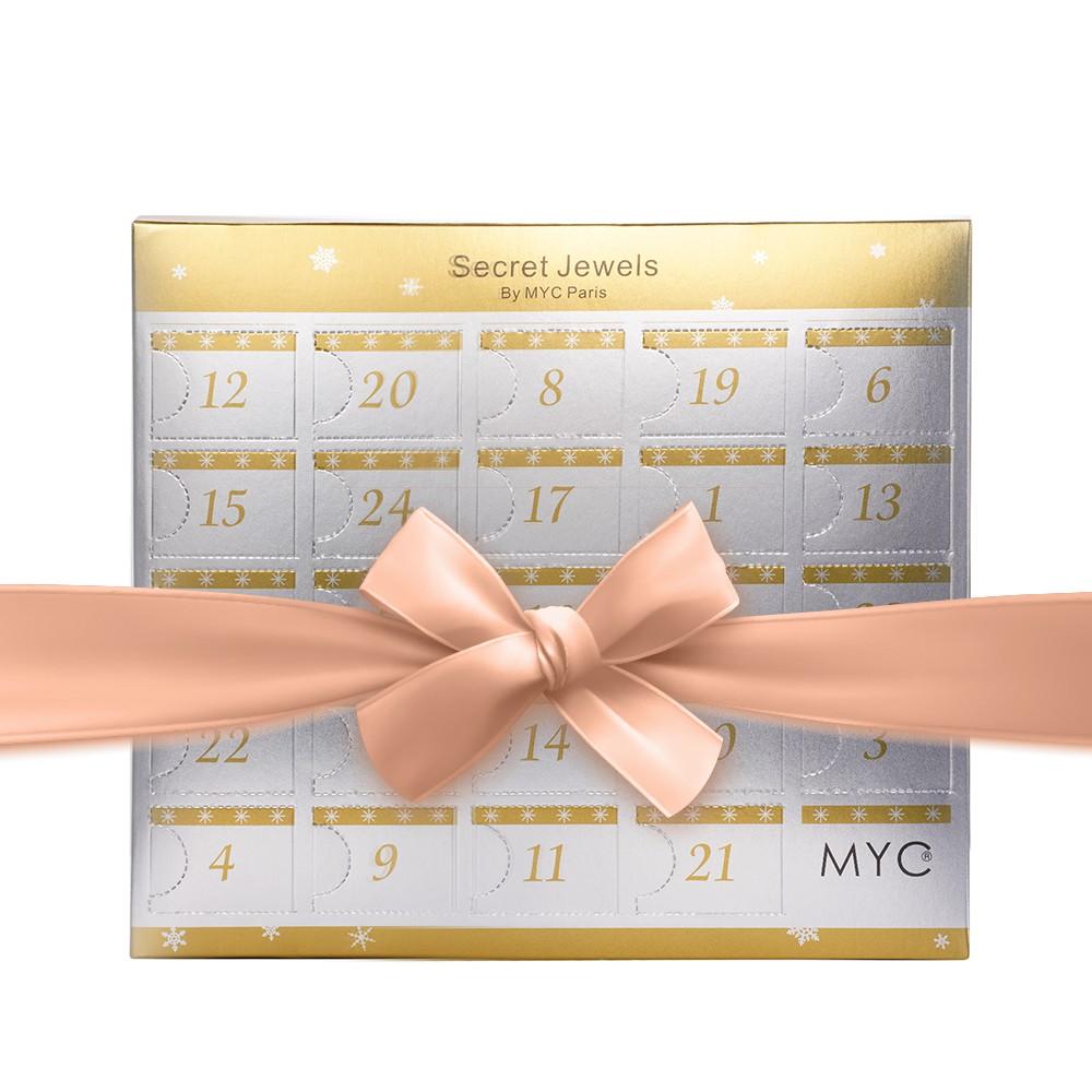 Adventskalender 13 juwelen en 11 parels - Destiny - Roségoud en kristal