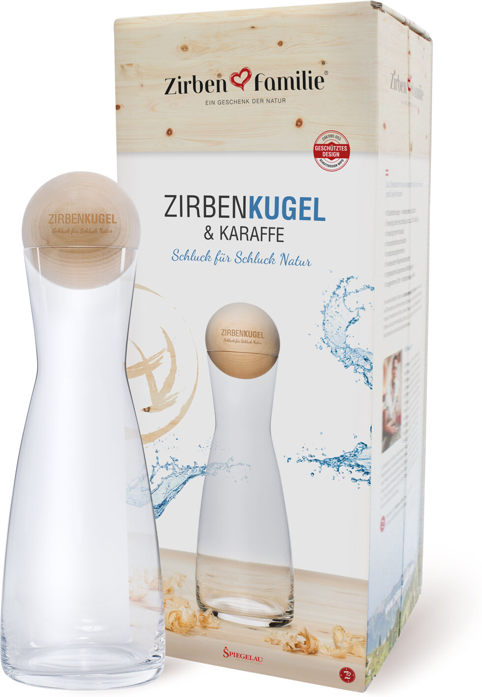 Zirbenfamilie Caraffa con Sfera di cembro 1 litro