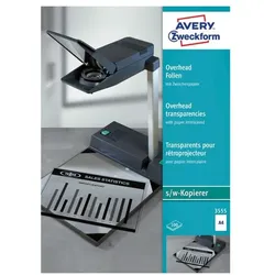 Avery Zweckform Overhead-S/W-Laserfolien »mit Zwischenpapier«