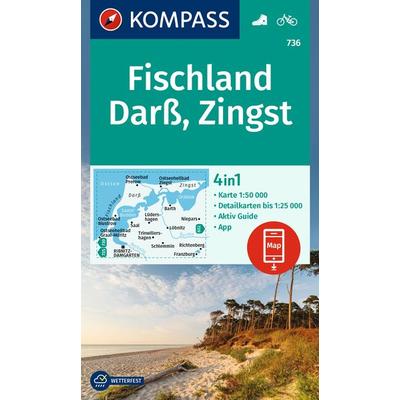 KOMPASS Wanderkarte 736 Fischland, Darß, Zingst 1:50.000, Sonstige von , KOMPASS Freytag & Berndt, 978-3-99121-712-1