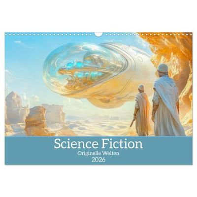Science Fiction - Originelle Welten (Wandkalender 2026 DIN A3 quer), CALVENDO Monatskalender