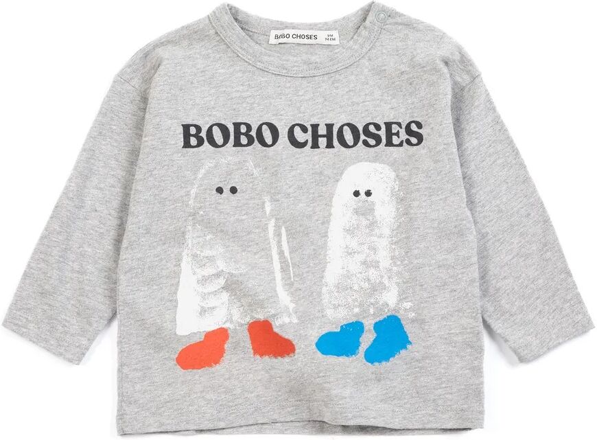 Bobo Choses T-shirt Fantômes Bobo Choses Coton Bio Bébé Gris chiné 6 mois