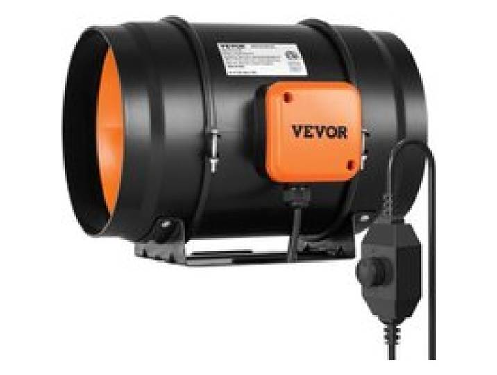 VEVOR Inline-Rohrventilator, 203,2 mm, Rauchabzug, Inline-Kanalventilator mit variablem Drehzahlregler, leiser Abluftventilator mit AC-Motor für Kühlverstärker, Wachstumszelte, Hydrokultur