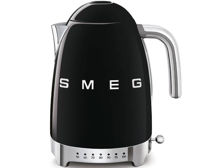 Bouilloire à température réglable 1,7l noir smeg