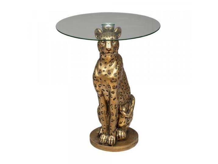 Eazy Living Table d'Appoint Ø 40 cm Léopard